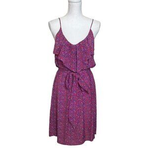 Rebecca Taylor Purple Floral Mini Dress